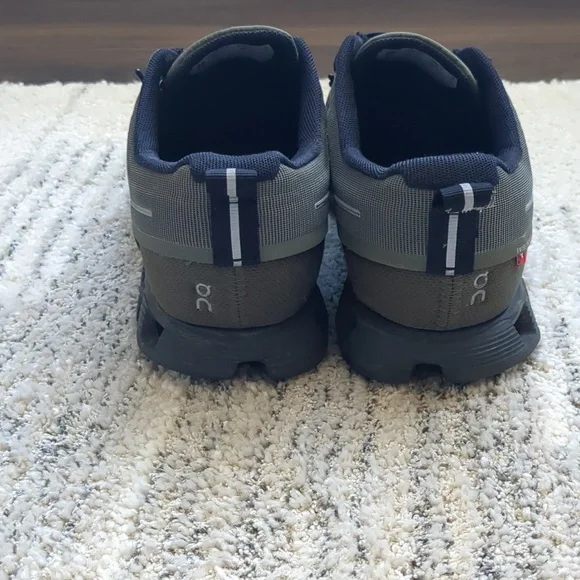 On Running Women's Cloud Waterproof Olive Athletic Shoes - Picture 2 of 6